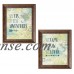 Gango Home Decor Casual Map Sentiments II & Map Sentiments III by Katie Pertiet (Ready to Hang); Two 11x14in White Framed Prints   